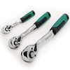 TOPWAY 3/8" Drive Ratchet Handle, 72-Teeth Quick-Released Socket Wrench Handle,