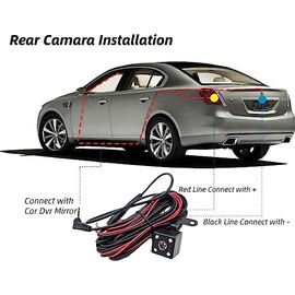 DAUERHAFT Cámara de Reserva, IP68 Impermeable ABSMetal 170 Gran Angular cámara de visión Trasera Resistente a la Intemperie para Coche