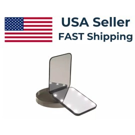 Mirror Portable LED Light Folding Compact Cosmetic Mirror 1X/3X Magnification PINK