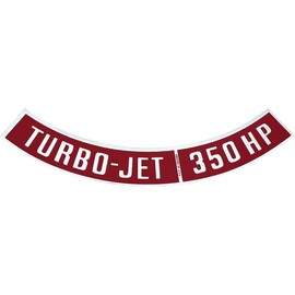 OER Turbo-Jet Air Cleaner Decal 350 HP Fits Camaro Nova Chevelle Impala Corvette, DC102
