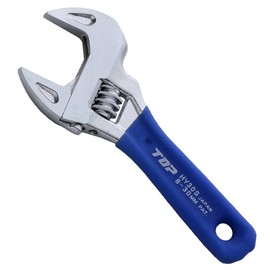 Thin Lightweight Wide Monkey Wrench, Short Eco Wide, Opening Dimensions 3.1 - 11.8 inches (8 - 30 cm), HY-30S, Tsubamesanjo, Made in Japan
