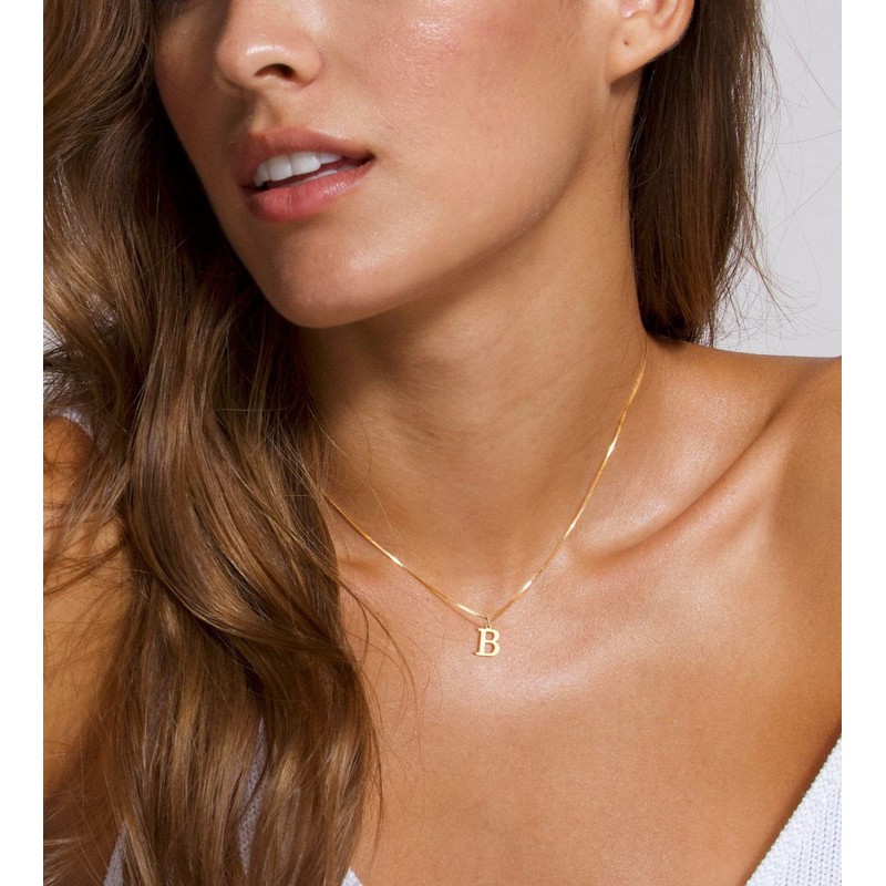 Foxgirl Collares, gargantilla con inicial de oro, delicados, pequeños, letras