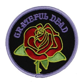 C&D Visionary Application Grateful Dead Rose with Logo Patch , Purple