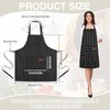 saerryor 2 Pack Unisex Adjustable Bib Apron with Pockets Cooking