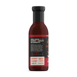 Kosmos Q Cherry Habanero BBQ Sauce, Sweet & Spicy Barbecue Sauce with Tart Cherries & Habanero Heat for Ribs, Pork, Chicken, & Brisket, BBQ Glaze with Real Sugar & Cherry Juice, Gluten Free, 15.5 Oz