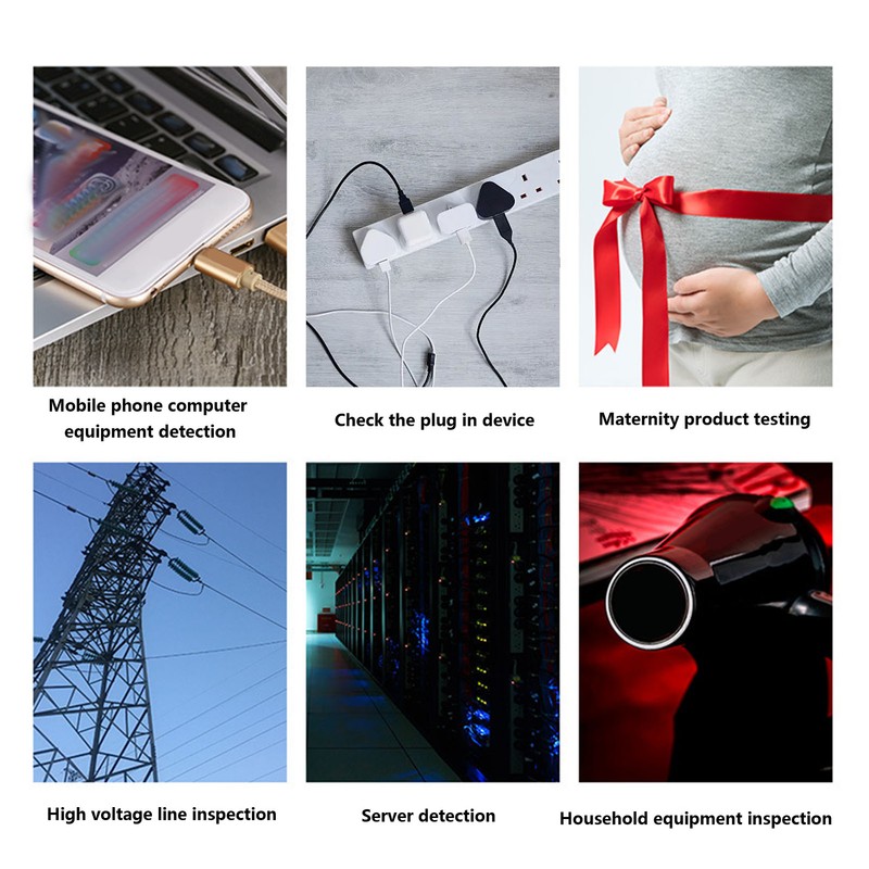 Electromagnetic Radiation Detector Data Hold Sound Light Alarm EMF Radiation