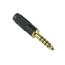 MG-M 4.4mm Balance Plug Phone Plug Phone Connector Soldered Self Made Gold Plated 5 Poles A Black