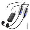 Wireless Headset Microphone Double Mic: UHF Mics Head for Two