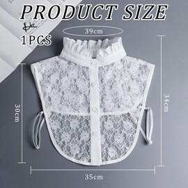 1 Piece Of Lace Fake Collar, Ele Fake Collar, Removable Collar, Clothing Accessories, Women'S Fake Collar