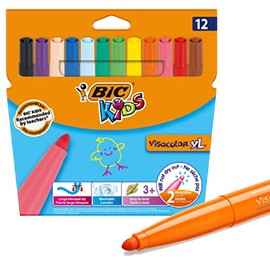 BIC Kids Visacolor XL Colouring Pens 12 Pack