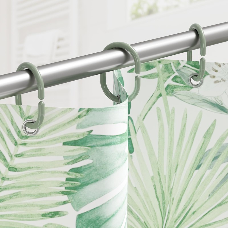 Amazer Shower Curtain Hooks Rings, 24 Pcs Shower Curtain Rings,