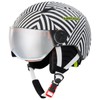 HEAD Unisex Youth Mojo Visor Ski Helmet, Black/White, XXS EU
