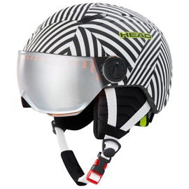 HEAD Unisex Youth Mojo Visor Ski Helmet, Black/White, XXS EU