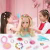BuzzoXerex Children's Hairdressing Head Set, 58 Pieces Make-Up Head for