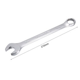 uxcell Metric 17mm 12-Point Box Open End Combination Wrench Chrome Finish, Cr-V
