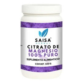Citrato De Magnesio 500 g Suplemento Alimenticio Sin Sabor Saisa