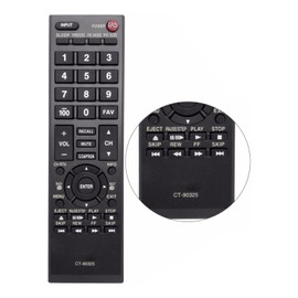 PerFascin CT-90325 Universal Remote Control fit for All Toshiba Brand TV 32C110U 32C120U 32L1400U 50L1350U 50L5200U 19SL410U 22AV600UZ 24SL410UM 26C10 29L1350U 32E200U 32SL410U