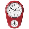 Kitchen Timer Clock, Round Wall Clock Silent Non-Ticking Retro Wall