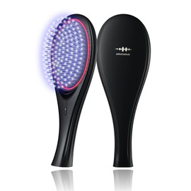 Wavewave EMS Brush, Air Hair Brush, Comb, Hair Care, Cushion Brush, Negative Ion Brush, Anti-Static, Scalp Care, Improve Hair Quality, Shiny Hair, Red LED Function, Portable, Hair Brush, First 4
