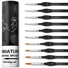 Fuumuui Kolinsky Sable Watercolour Brushes,Miniature Art Brushes for Fine Detailing & Art Painting,for Watercolour, Acrylic, Models, Nail, Oil