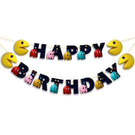 Seyal® Pacmn Ghost Happy Birthday Banner