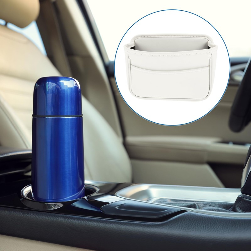 A ABSOPRO Car Trash Can Portable and Hanging 8.3" Length
