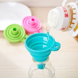 2-Pack Collapsible Silicone Kitchen Funnel Set for Bottles, Oils & Liquid Transfer