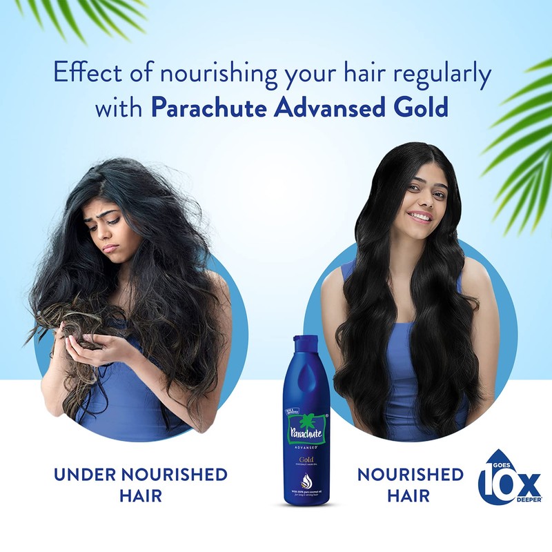 Parachute Advansed Gold Coconut Hair Oil with Vitamin E| Pure