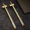 TIICOO Metal Chopsticks Reusable 2 Pairs Titanium Stainless Steel 18/8