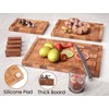 Fibogollo Bamboo Cutting Boards for Kitchen,Chopping Boards Set with Juice
