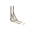 STALLION HARDWARE Premium Solid Brass Shelf Brackets - Stylish Brushed