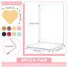 YRYUNRUI 8PCS Acrylic Bookends and 8PCS Heart Leather Bookmarks, Clear