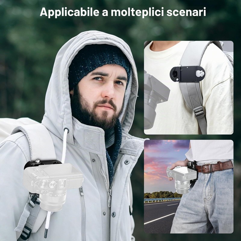NEEWER Clip per Zaino per Fotocamera, Attacco a Sgancio Rapido