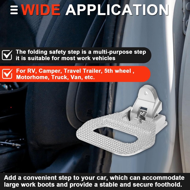 mooncar Heavy Duty Folding Truck Step,Universal Safety Folding Foot Step