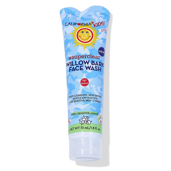 California Kids Acne Face Wash | Gentle Kids Face Wash | Cleans Pores | Exfoliating Face Wash | Adults & Kids Face Wash for Very Sensitive Skin | Salicylic Acid Face Cleanser | 1.8 oz. / 51 mL