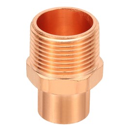 PATIKIL 3/4 x 1 Male Adapter Fitting with C x M Connections, 5 Pcs Copper Pipe Fittings with Sweat Solder X FNPT Connection Threaded Tubing Connector for Residential, Commercial