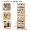 9-Tier Foldable Shoe Rack Organizer for Closet,Stackable Sneaker Storage Boxes
