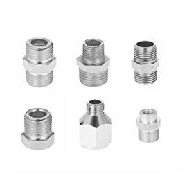 6 PCS Airbrush Adapter Fitting Connector Hose Adapter for Airbrush Hose Compressor 1/4 to 1/8
