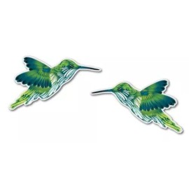 AK Wall Art Hummingbirds Set of 2 Car Vinyl Sticker - SELECT SIZE - (A) X-Small: 2" each