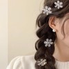 Hairpin 2pcs,Snowflake Hair Clips Mini Hair Xmas Glitter Barrette Snowflake