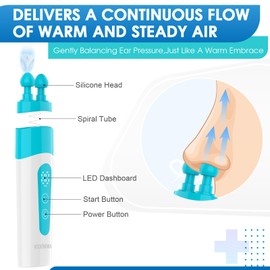 Eustachian Tube Unclogger, Ear Pressure Relief Device, Balanced Ear Pressure & Improve Tinnitus, Rechargeable Ear Unclogger for Flying, Diving, Swimming