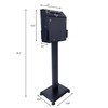 Suggestion Box with Stand, Heavy Duty Metal Locking Donation Ballot