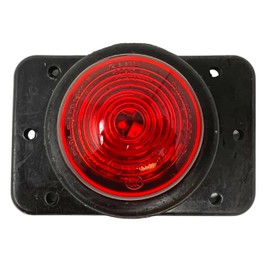 All Star Truck Parts] 2x 2.5 Round Red Led Clearance Side Marker Rear Bumper Fender Mount Lights Kit Light 6 Screw Rubber Mount Wire Pigtail Truck Trailer Rv Waterproof 12V Sealed