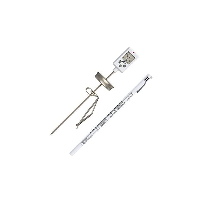 CDN Digital Candy Thermometer Long 8'' Stainless Steel Stem, Adjustable