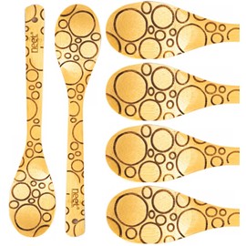 Neet Bamboo Wooden Cooking & Serving Utensils, kitchen utensils, 6 Piece Set (Circle Design) by Neet