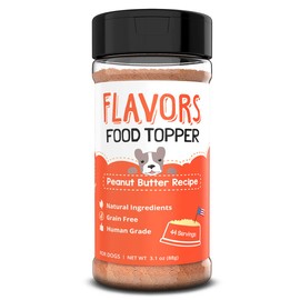 Flavors Food Topper for Dogs, Peanut Butter Recipe, 3.1-Ounce