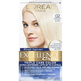 L’Oréal Paris L'Oreal Paris Excellence Creme Permanent Triple Care Hair Color, 02 Extra Light