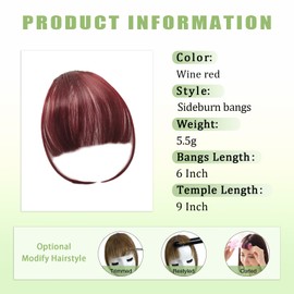 Clip in Bangs Fake Bangs Clip on Bangs for Women Suitable for Women's Daily Wear
