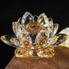 Sparkle Crystal Lotus Flower - 4'' Hue Reflection Clear Crystal