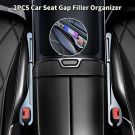 Pack of 2 Car Seat Gap Filler with Phone Holder, Car Seat Gap Filler PU Gap Filler Car for Most Models of Cars